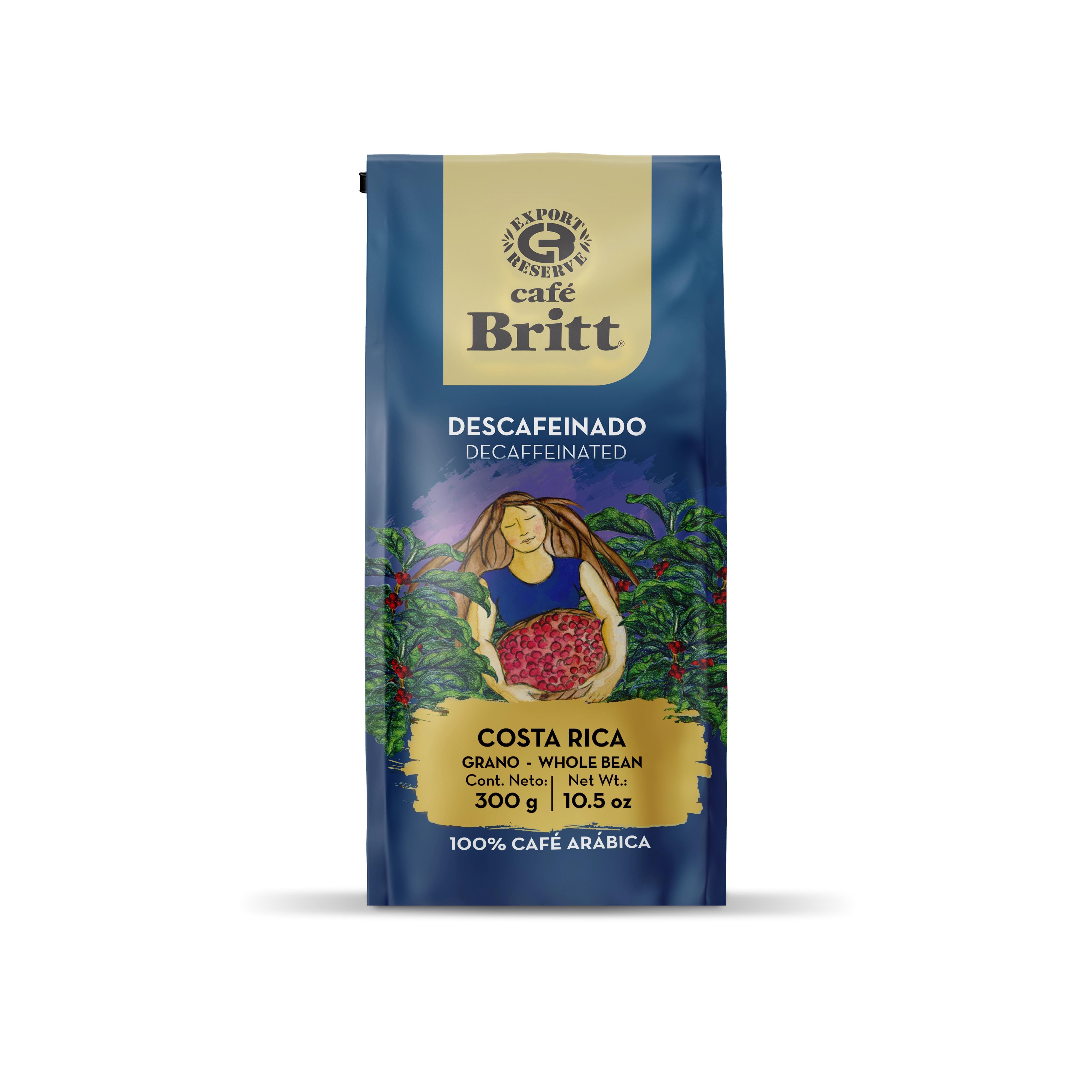 COSTA RICAN DECAFFEINATED COFFEE - WHOLE BEAN