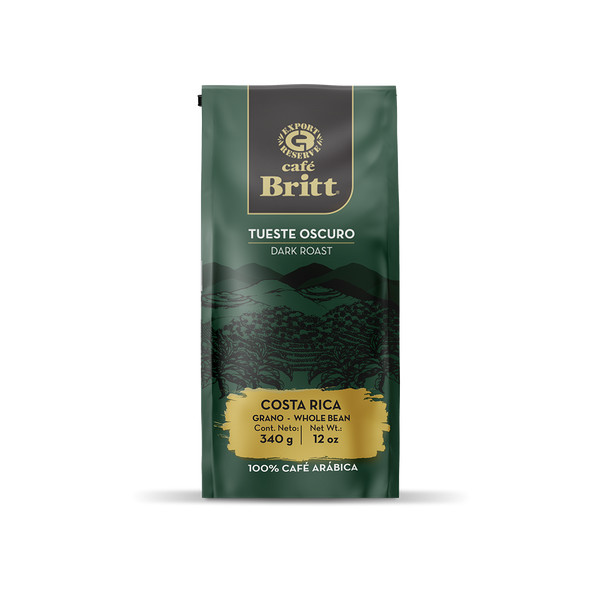 Caf&eacute; Britt Costa Rican Dark Roast whole bean coffee bag