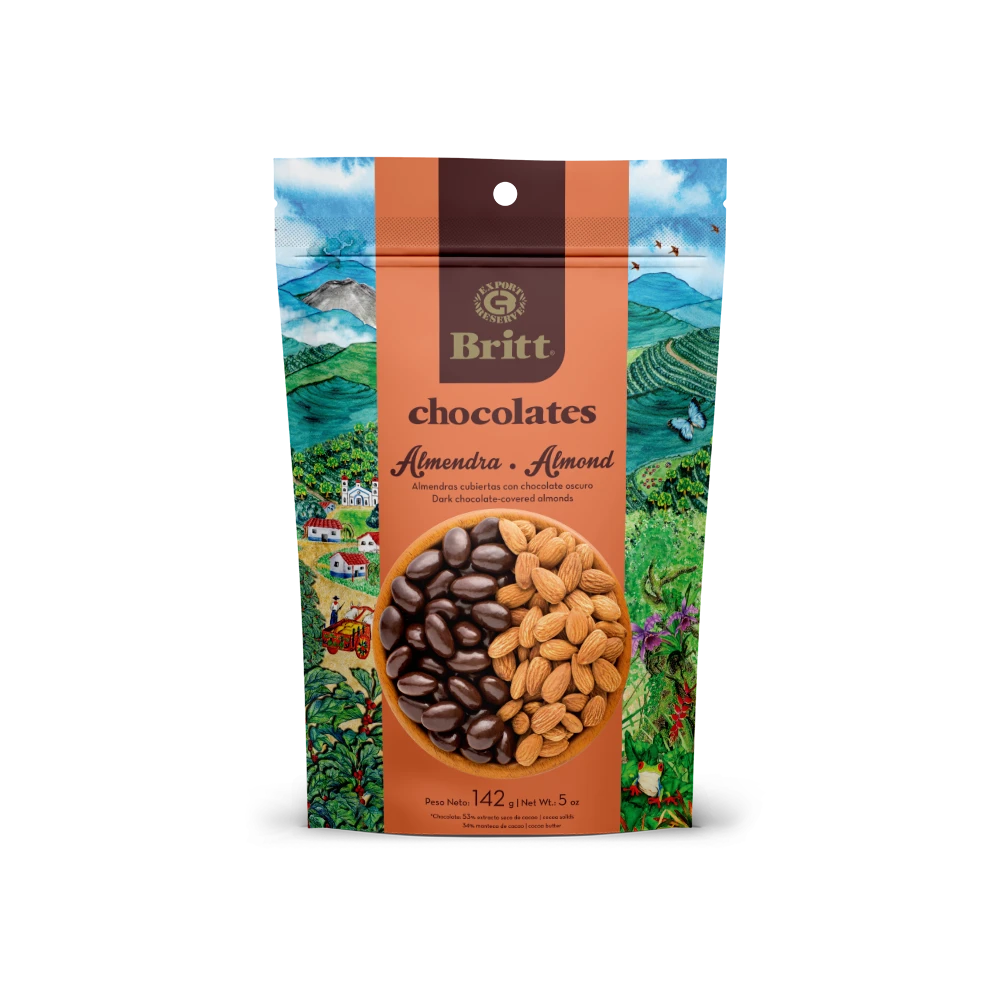 Café Britt's Gourmet Dark Chocolate Almonds