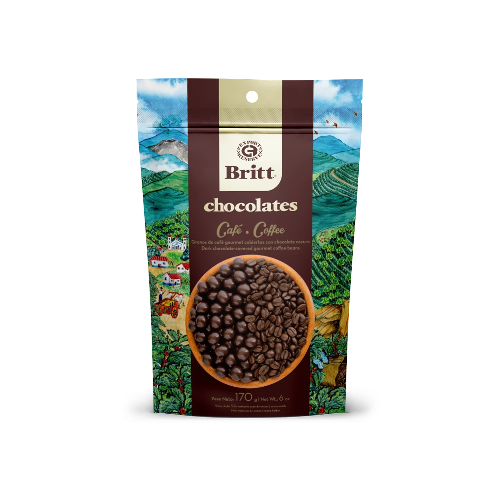 GRANOS DE CAFÉ CUBIERTOS DE CHOCOLATE NEGRO