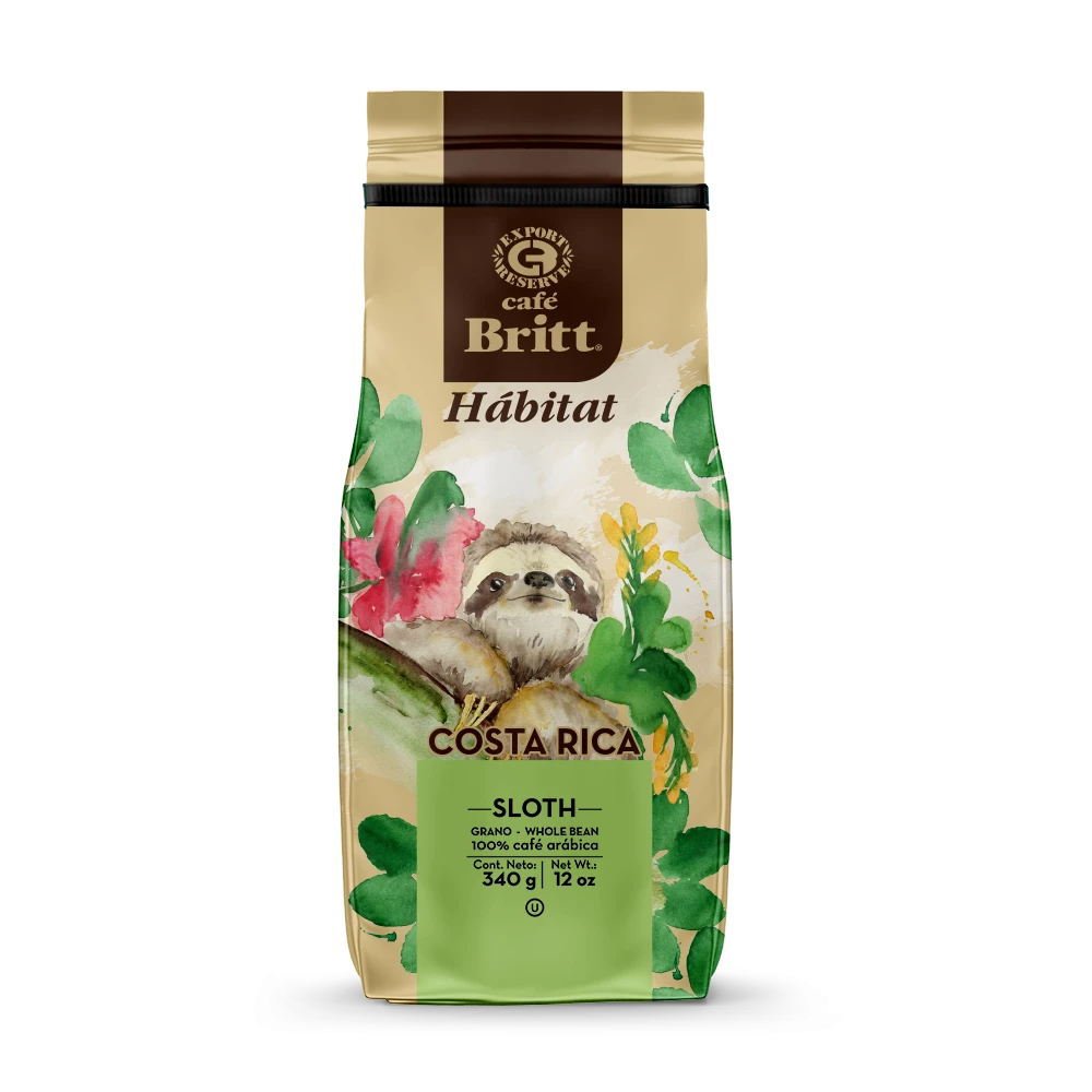 CAFÉ DEL PEREZOSO DEL HÁBITAT DE COSTA RICA