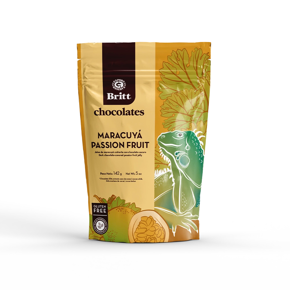 FRUTA DE LA PASIÓN CUBIERTA DE CHOCOLATE NEGRO
