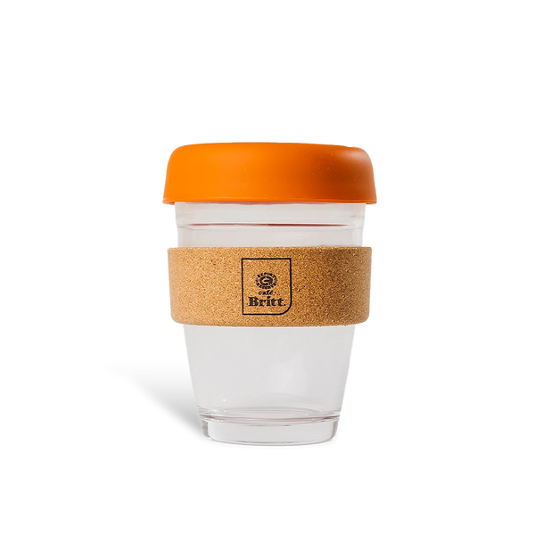 SIGNATURE GLASS COFFEE CUP Brown